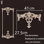 ornement mural bois blanc sculpture baroque fleurs motif classique décoration maison ancien décor