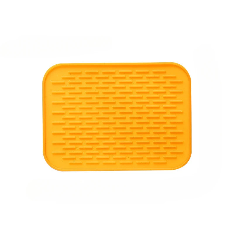 tapis silicone rectangle antiadhésif bleu orange vert jaune utilitaire moderne respectueux environnement