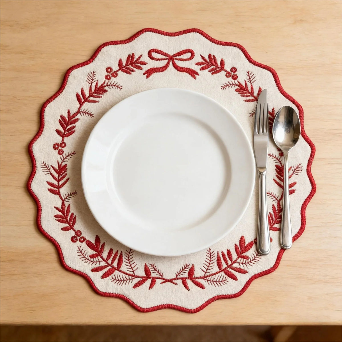 serviette table classique guirlande feuilles ruban blanc bleu orange rouge violet doré respectueux environnement