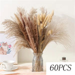bouquet fleurs séchées plumes pampa beige blanc naturel rustique décoration intérieur mariage anniversaire fête