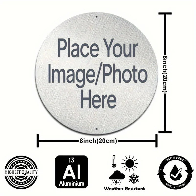 décoration intérieure moderne plaque métallique argentée finition brossée 20cm cercle