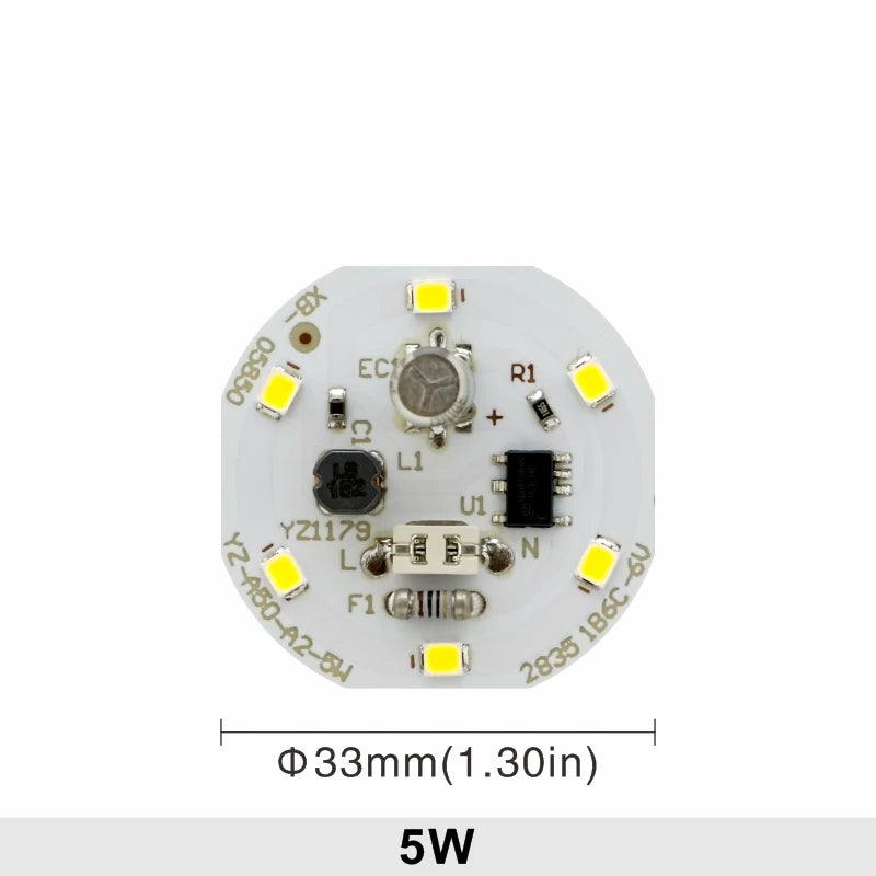 plaque led circulaire diodes blanc moderne 5w 7w 9w 12w 15w 18w 220v