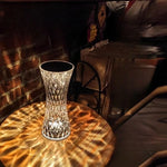 lampe décorative transparente diamant moderne commande tactile ambiancé romantique chambre chevet