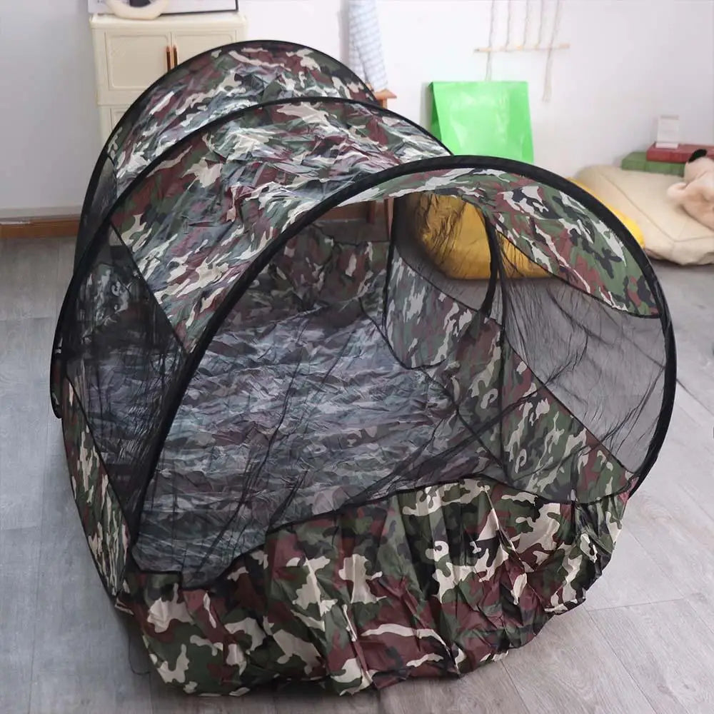 tente lit camouflage portable anti moustiques extérieure campement unisexe polyester moderne