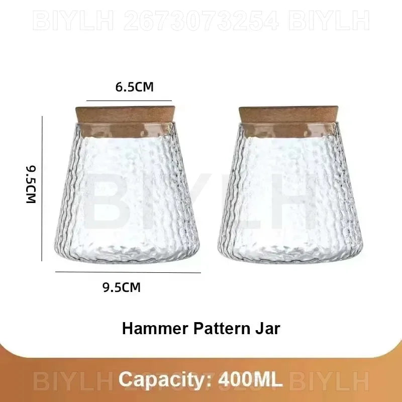 vases plantes verre transparent moderne minimaliste couvercle liège base bois