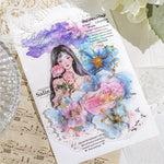 sticker floral abstrait adhésif bleu violet rose vert doré fleur étoile lune papillon