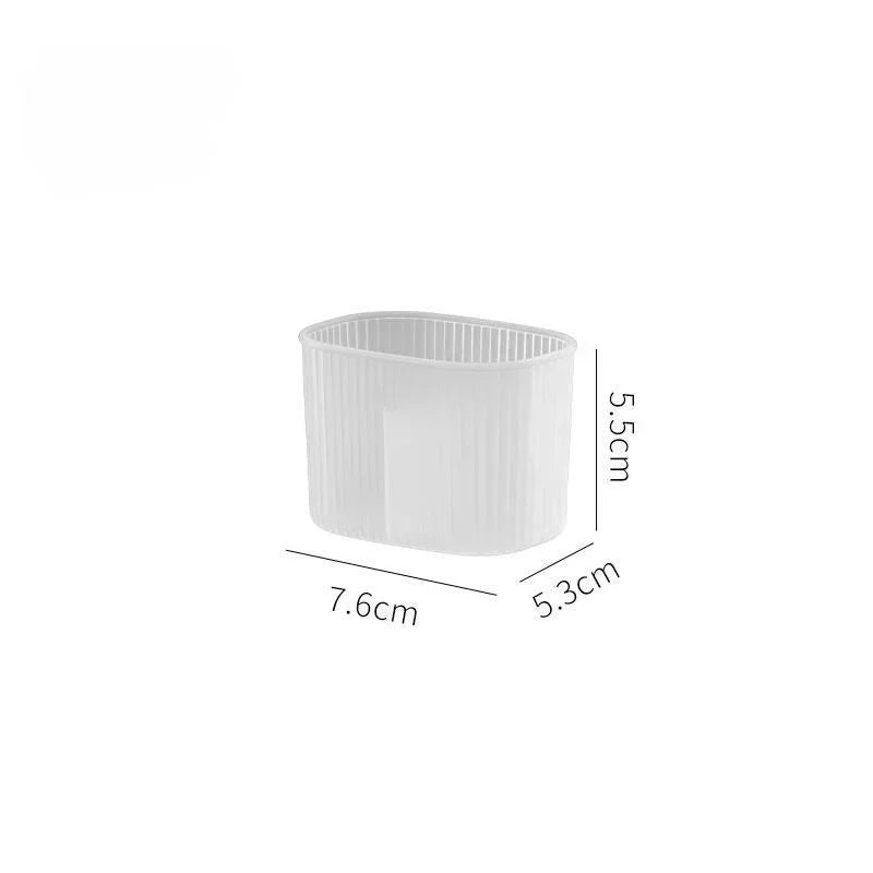organisateur rangement blanc boîtes stockage grille moderne adhésif cosmétiques brosse maquillage