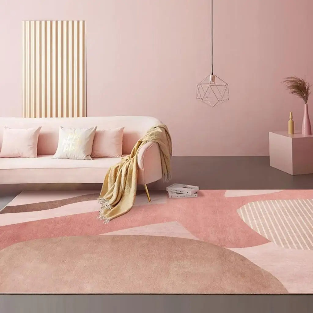 Ce salon moderne et élégant aux couleurs douces est un espace de vie chaleureux et harmonieux, avec son canapé moelleux, ses accents texturés et son éclairage subtil.