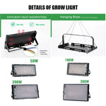lampe croissance led full spectrum 50w 100w 200w 300w noir clips moderne