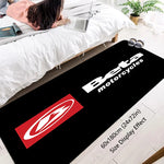 tapis sol noir motif moto beta racing drapeau italien décoration maison moderne antidérapant