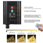 guirlande lumineuse solaire multicolore microleds moderne modes doré extérieur télécommande