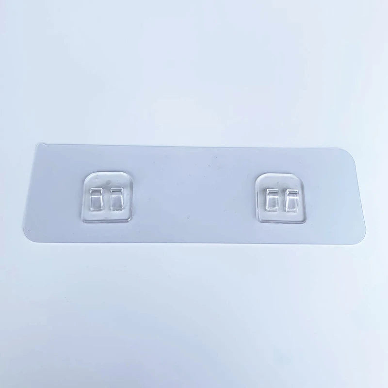 porte clés transparent moderne adhésif rectangulaire ouverture carrée légèrement opaque single crochet