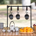 support rangement extérieur aluminium crochets tasses théière fruits clamp campagne