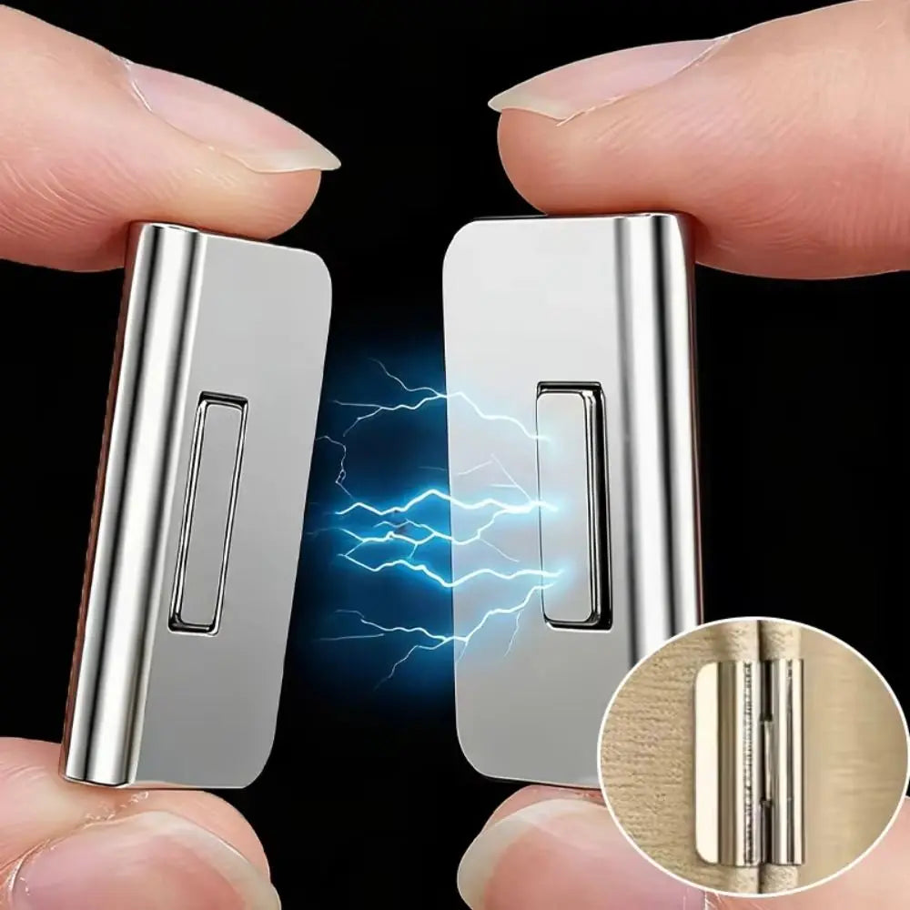 clips rideau magnétiques argentés modernes résistants rouille polyester coton finition blanche fixations puissantes sans