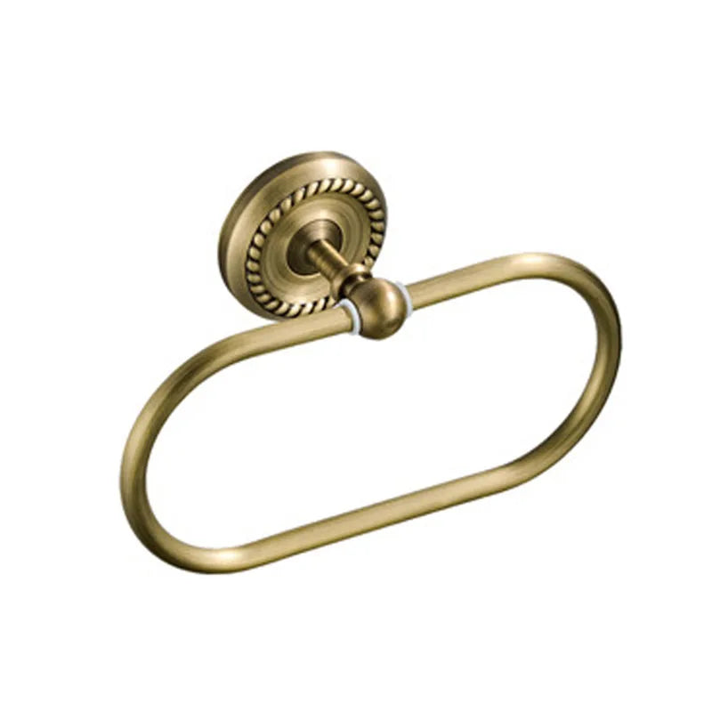 accessoires salle bain bronze classique finition brillante serviette bar papier holder robe hook vintage