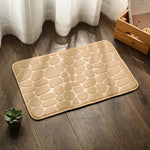 tapis bain doux motifs galets gris rose violet moderne 60cm 40cm