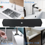 tapis cuisine pliable silicone anti dérapant respectueux environnement moderne noir gris blanc