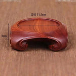 support décoratif bois rouge texture naturelle classique figurine miniature vase decorationintérieur