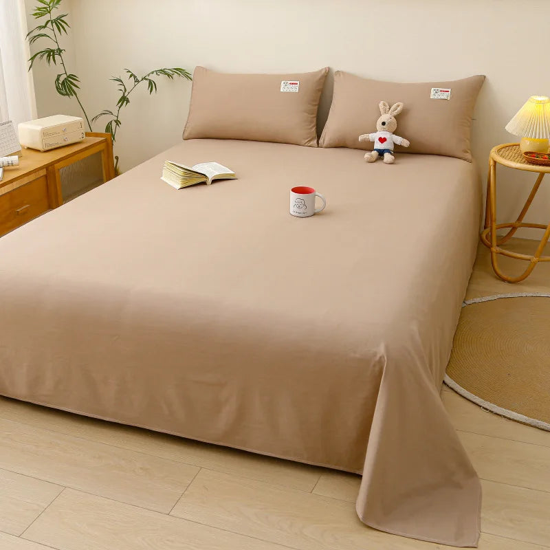 drap plat uni polyester blanc gris beige jaune moderne sans motif opacité lit oreillers