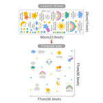 sticker mural étoiles dessin animé multicolore décoration enfant chambre nuage soleil arc ciel