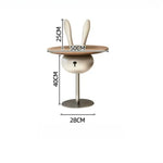 table basse moderne rond bois marron clair métal transparent décoration ludique