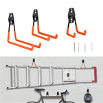crochet mural noir orange moderne pratique utilisation multiple vis clous ancrages robuste garage support