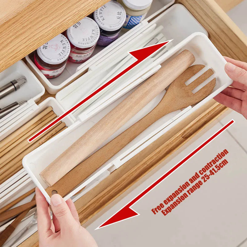 boîtes rangement tiroir blanc modernes pratiques cuisine vaisselle accessoires organisation