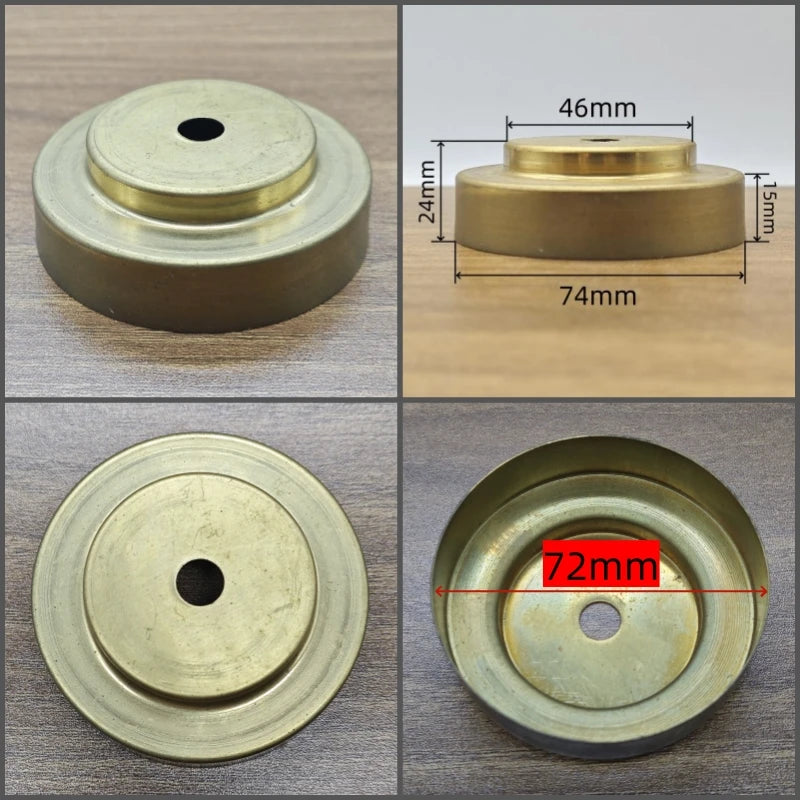 disques métalliques dorés classiques perforations opaques variés tailles incluses