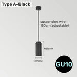 suspension lumineuse moderne blanc bleu orange rose jaune rayures verticales opaques gu10