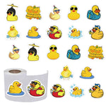 autocollants animaux canards dessin animé jaune blanc bleu cartes souhaits décorations fêtes