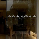 sticker mural minimaliste noir forme géométrique autocollant décoratif diy opacité transparent simple