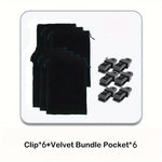 accessoires rideau extérieur anneau plastique noir sac tissu clip pince serrage patio
