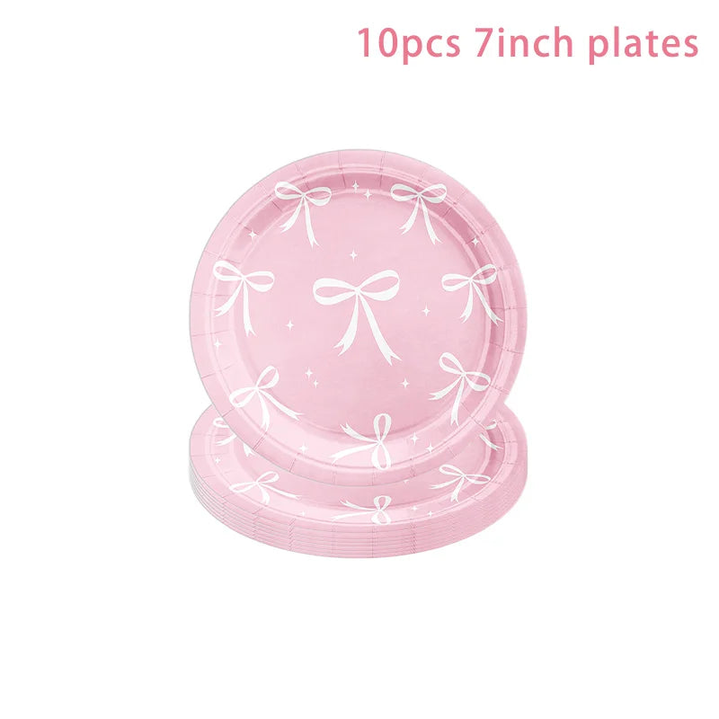 assiettes papier rose serviettes gobelets bannière happy birthday pailles festives enfants femmes anniversaire mariage