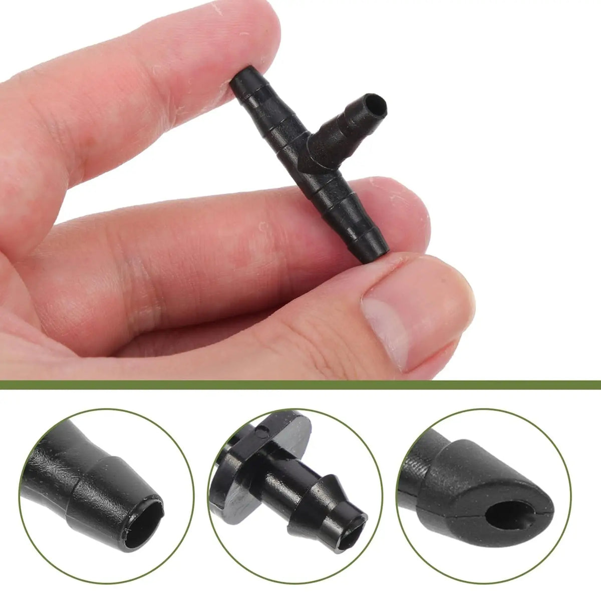 connecteurs arrosage gouttelettes noir adhésifs plastique robustes jardin pot fleurs 47mm