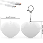 lampe sac main blanc coeur sensoriel led rechargeable ambre moderne compact chainette boucle