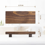 support salle bain bois plateau texturé bouteille savon brosse buvette bougies plantes décorations rustic