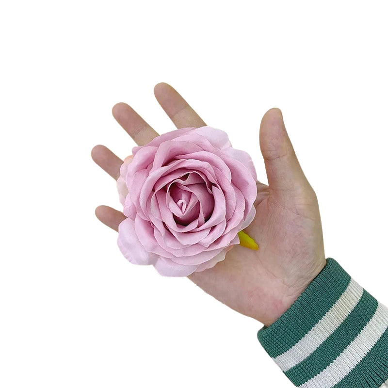 Décoration murale artificielle roses soie classique blanc rose violet romantique