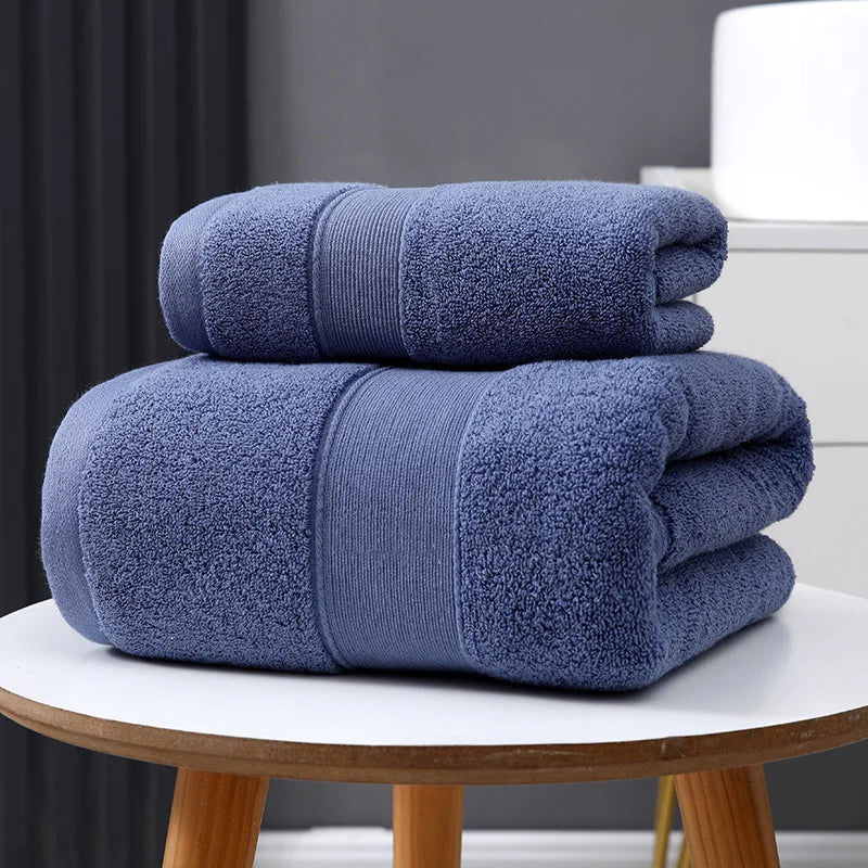 serviette bain coton rayures horizontales absorbante séchage rapide grande maison sport