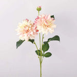 Dahlia artificiel moderne fleur pompon rouge rose blanc orange décoration intérieure maison(cube) 76cm
