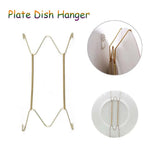 support assiettes doré moderne clips métalliques 10 12 14 16 pouces minimaliste mur