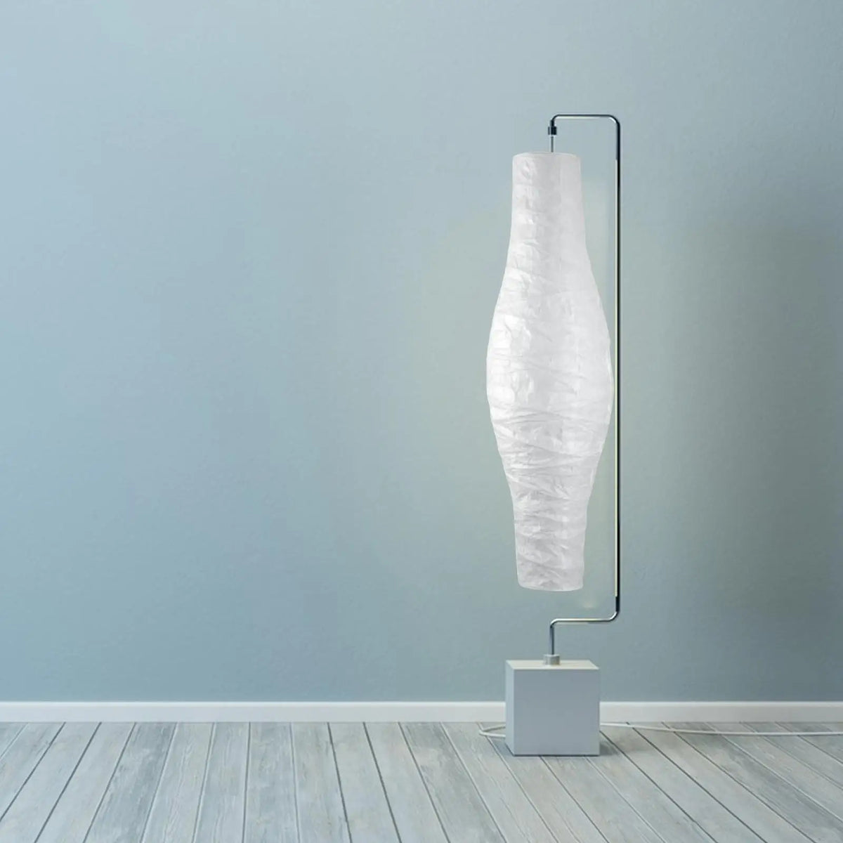 abat jour lampe sol blanc texture moderne minimaliste contemporain chambre salon fixe