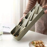 organisateur tiroir couverts multifonction gris blanc moderne réutilisable fourchettes cuillères couteaux spatules