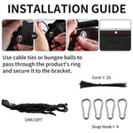toile protection solaire noir maille fine opacité moderne anneaux métalliques corde boules élastiques guide