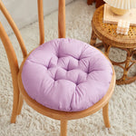 coussin rond antidérapant coton polyester couleur gris moderne øllets 30cm violet bleu marron jaune