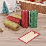 fil coton métallisé or argent rouge vert lustré brillant décoration festive bricolage emballage cadeau