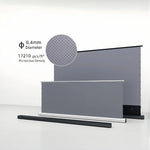 écran projection solaire ultra fin perforé gris moderne certifié 4K 16x9 blanc noir