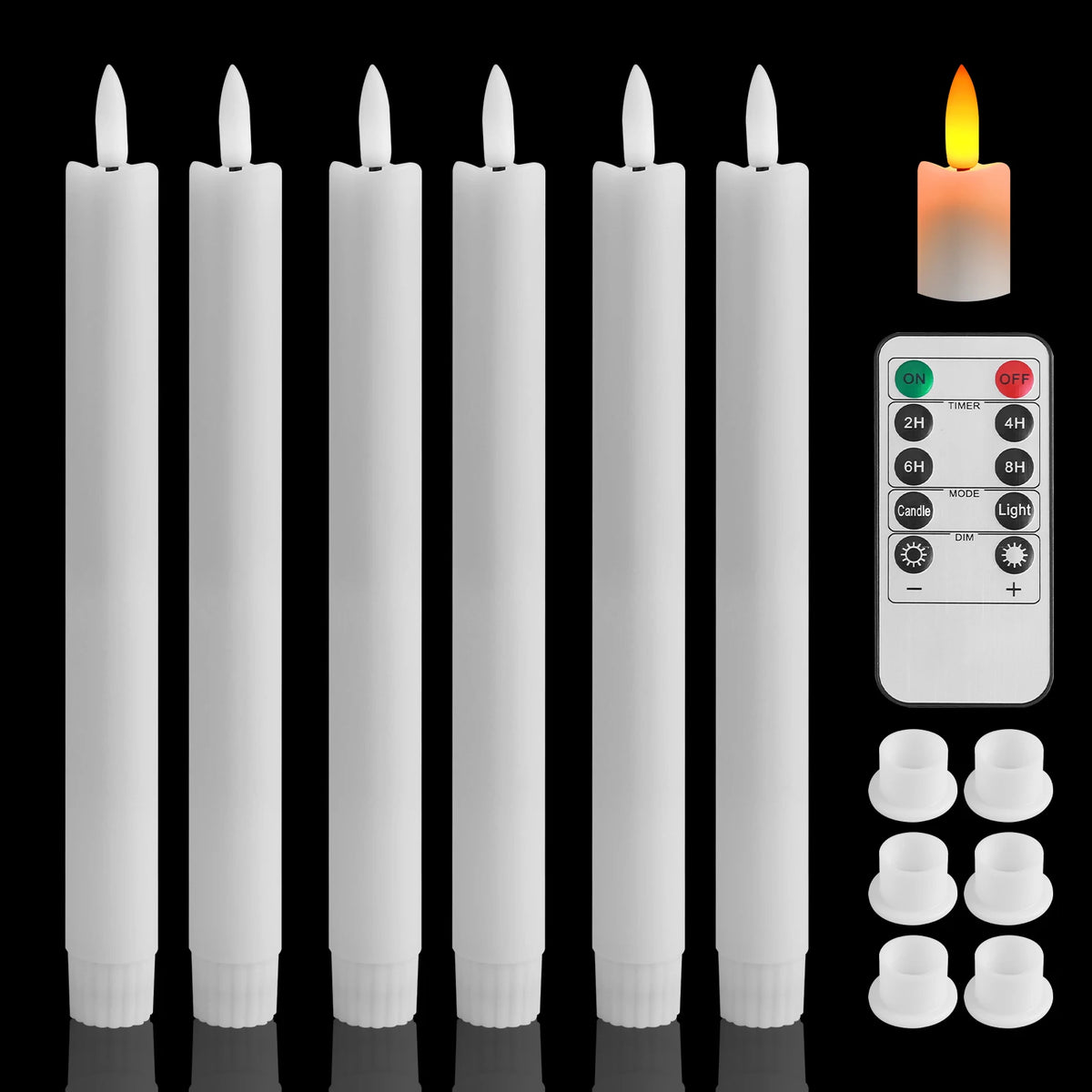 décoration intérieure moderne bougies led sans flamme blanc opaques télécommande pièces base plate