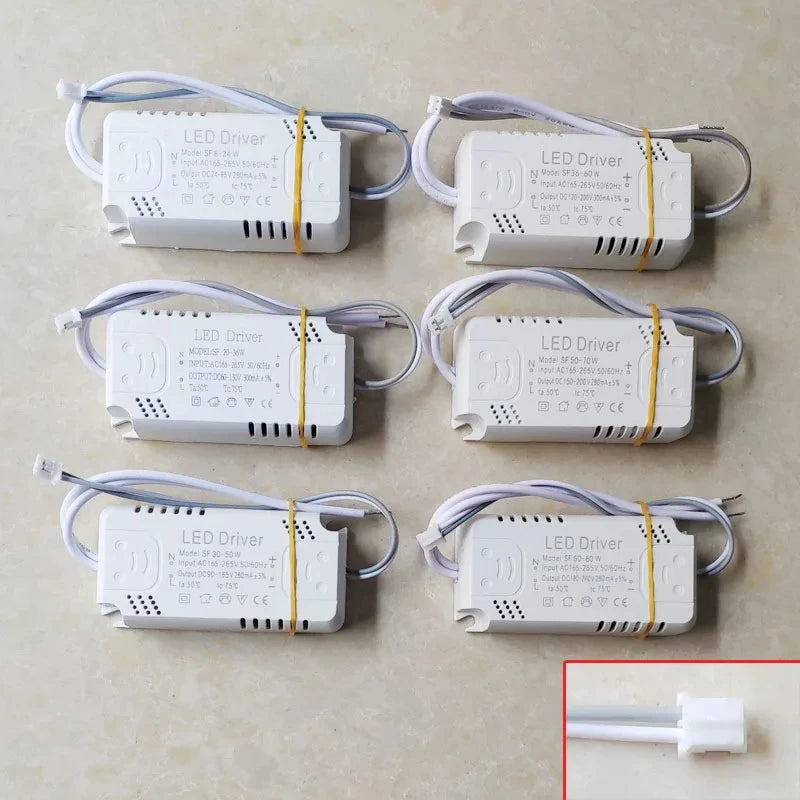 driver led blanc moderne 165 265v ac 80w transformateur éclairage fonctionnel