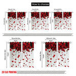 rideau moderne roses rouges coeurs blanc translucide polyester pièces chambre salon