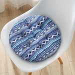 coussin siège carré rond couleur rouge bleu motif aztèque ethnique tissu polyester tat opaque